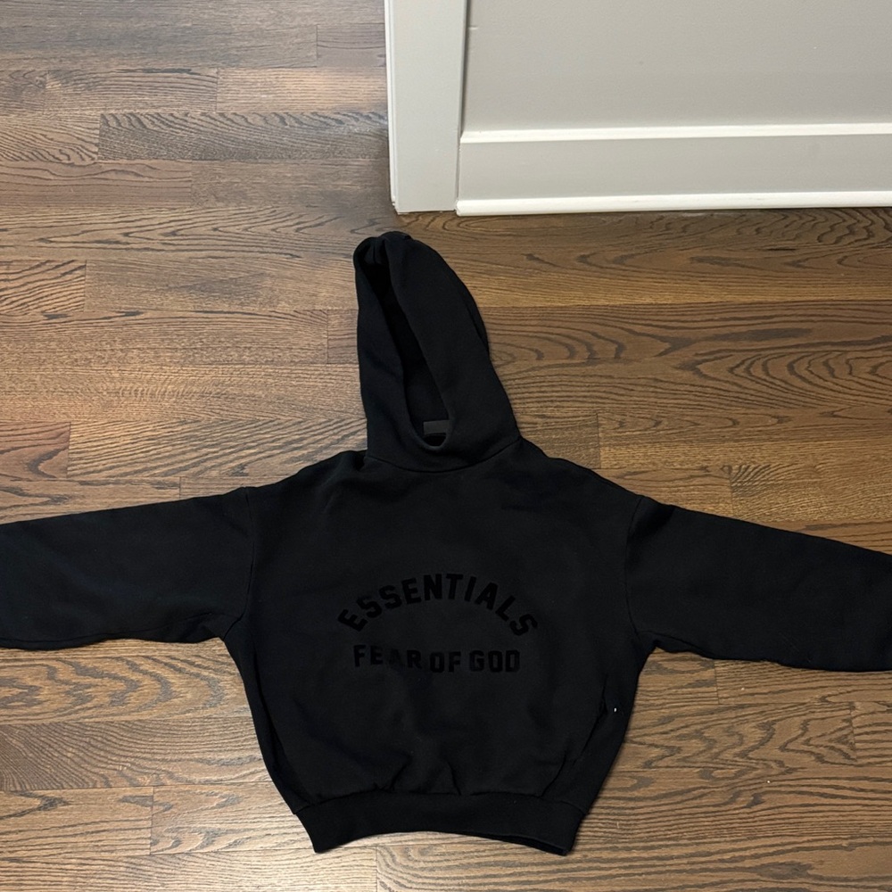 Fear of God Essentials Black Hooded Pullover